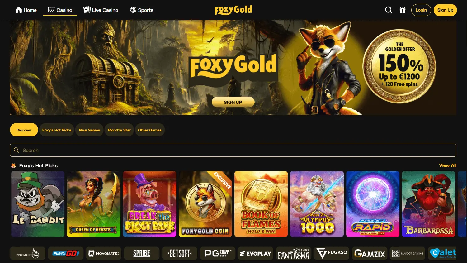 Foxygold Casino – Speel slots en live casino met echt geld image 2